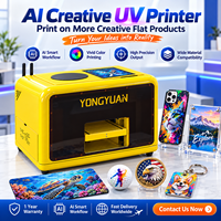 Machine d'impression de cadeaux personnalisés, imprimante UV créative AI pour coque de téléphone, porte-clés, balle de golf, acrylique, bois, métal