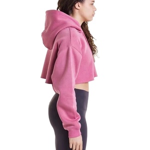 Sweat à capuche pour femme, sweat-shirt design personnalisé de haute qualité, haut court - Product Image 3