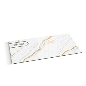 Afira Or Blanc Veines dorées 600X1200mm Carreaux de porcelaine hautement brillants Aspect marbre 600X1200mm Carreaux de sol vitrifiés et émaillés - Product Image 1