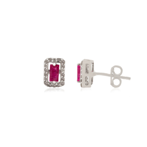 Pendientes de Plata de Ley 925 de Alta Calidad para Mujer, con Rubíes y Diamantes Auténticos, Joyería Fina, Accesorios para Fiestas, Regalo - Product Image 3