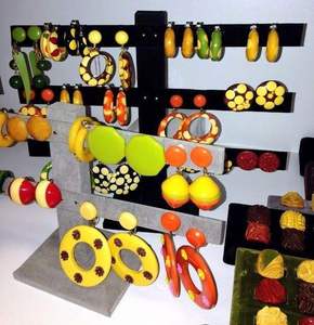 Resin Crafts Best Latest Design Handmade Resin Fashion Accessories Wholesale Exports <b>Top</b> Manufacturer Hoop <b>Earrings</b> - Product Image 1