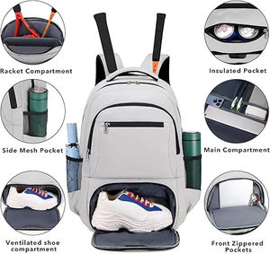 Bolsa de Baloncesto Impermeable de Gran Capacidad, Portátil, de Nailon, Hecha en Pakistán, con Bolsillo para Raqueta de Bádminton y Pádel - Product Image 3