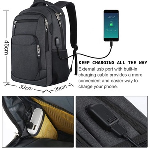New Design Waterproof Polyester Travel Backpack <b>Multifunction</b> Laptop Backpack Anti-theft Computer Bags USB Earphone Port Zipper - Product Image 3