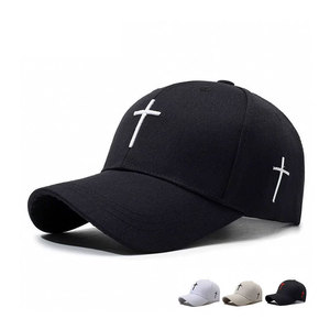 Wholesale Outdoor Breathable Custom Cross Hand Embroidery Logo Fancy Unisex Sun Protection Cotton Sports Baseball Cap Common - Product Image 1