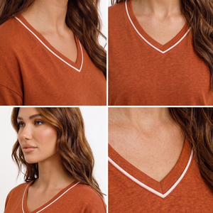 Maillot de football américain pour femme à col en V, coupe oversize, manches courtes - Product Image 6