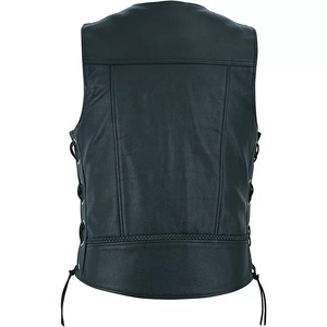 Chaleco de Motociclista de Cuero Genuino, Grueso, Transpirable, para Invierno, con Logotipo Personalizado y Marca Privada - Product Image 2