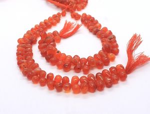 ลูกปัดคาร์เนเลียนทรงหยดน้ำเรียบขนาด 6x9-7x11 มม. พลอยคาร์เนเลียนทรงหยดน้ำขนาด 8 นิ้ว สีส้ม สำหรับทำเครื่องประดับ - Product Image 6