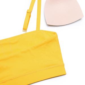 Soutien-gorge de sport anti-choc Logo personnalisé Vêtements sans manches Stringer Gym Yoga Débardeurs pour femmes Fitness Workout Soutien-gorge de sport confortable - Product Image 4