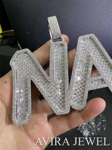 GRA Documents - Colgante de Diamante Moissanita Chapado en Oro Amarillo de Plata 925 Sólida, Joyería Hip Hop Unisex para Hombres y Mujeres - Product Image 2