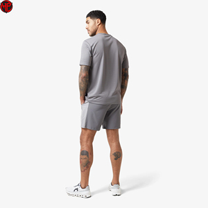 Shorts de course décontractés pour hommes, respirants, à séchage rapide, taille mi-haute, taille élastique, couleur unie, avec poches, shorts de sport - Product Image 6