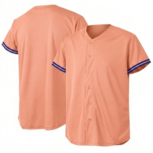 Camiseta de Béisbol de Alta Calidad con Nombre/Número del Equipo Estampado, Camiseta de Béisbol de Manga Corta con Cuello en V y Botones Delanteros para Hombre - Product Image 4