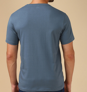 Camiseta de algodón lisa para hombre, corte regular, logotipo personalizado OEM, suave, transpirable, informal, de manga corta, para uso diario en verano - Product Image 2