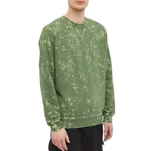 Sudadera de Hombre con Lavado Ácido, Diseño Nuevo, Personalizada OEM, 100% Algodón, Color Sólido, Invierno, Logotipo Personalizado, Cuello Redondo - Product Image 1