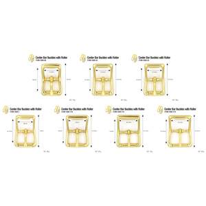 Gancho a presión de latón impermeable profesional, Perno giratorio de ojo redondo, broches con anillos de rodillo, hebillas de barra central Dees para correa de perro - Product Image 2