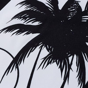 Chemise hawaïenne pour homme à manches courtes, tendance estivale, imprimé palmiers, style décontracté pour les vacances, chemise à demi-manches - Product Image 3