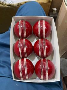 High Quality Hand Stitched Hard Leather Youth Size Red Cricket <b>Ball</b> Custom Logo Best Price Premium Leather <b>Ball</b> Best Quality - Product Image 3