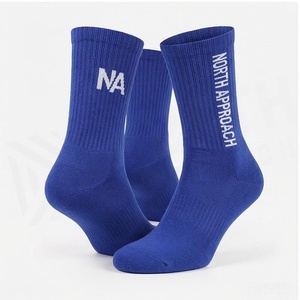 North Approach Crew <b>Socks</b> Blue Breathable <b>Running</b> <b>Socks</b> for Adults Summer Season - Product Image 3