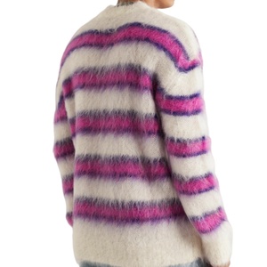 Pull en maille à col rond pour homme avec poignets et ourlet côtelés, idéal pour les occasions décontractées, le bureau, les voyages et les activités de plein air - Product Image 2