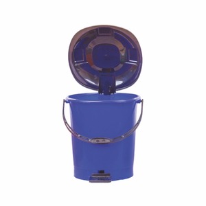 Cubo de basura con pedal de plástico mediano de 11l con diseño desmontable para uso en oficina o cocina - Product Image 2