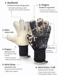Guantes de Portero de Fútbol Profesional con Látex Alemán de 4 mm, Impermeables y para Uso en Exteriores, para un Agarre y Protección Mejorados - Product Image 3