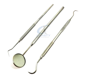 ชุดเครื่องมือผ่าตัดทางทันตกรรมแบบใช้มือทำจากสแตนเลสสีเงิน 3 ชิ้น ชุดอุปกรณ์ทันตกรรม โดย CLASTY INSTRUMENTS - Product Image 3