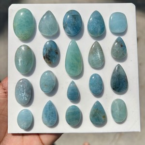 Aigue-marine bleue naturelle, pierre précieuse brute, polie et lisse, qualité commerciale, vente en gros, prix au kilogramme (lot) - Product Image 3