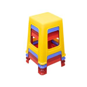Haogle Vente en gros Tabouret haut carré empilable de bonne qualité en plastique antidérapant Meubles de maison Tabouret en plastique - Product Image 5
