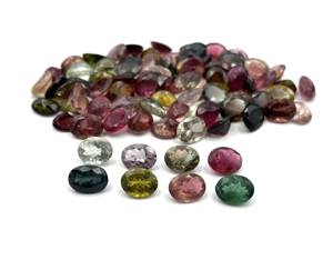 Lote de turmalina natural multicolor con corte ovalado, 7*9 mm, 6 ct, piedra preciosa de turmalina para la fabricación de joyas - Product Image 5