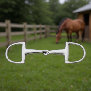 Mors de cheval de course à anneau en D, épais, solides, articulés, en acier inoxydable, pour l'équitation, équipement équestre pour cavaliers - Product Image 3