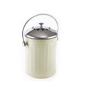 Vintage Galvanized Steel Ice Bucket with Lid & Handle | Double <b>Walled</b> Insulated Metal Wine Chiller Bin for Barware & Party Use - Product Image 1