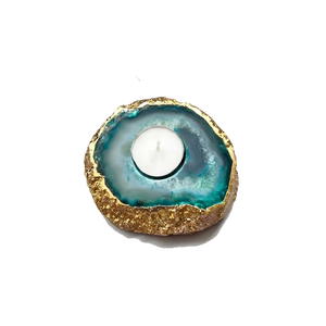 Crystal Stone Natural green Onyx agate <b>Carved</b> Handmade Natural Stone <b>Candle</b> Holder Gemstone Agate Healing Wholesaler - Product Image 3