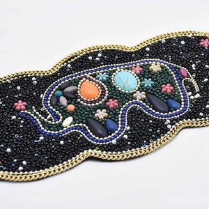 Ceinture de taille brodée haut de gamme pour femme, idéale pour les robes sari et les occasions festives – Broderie colorée et durable - Product Image 2