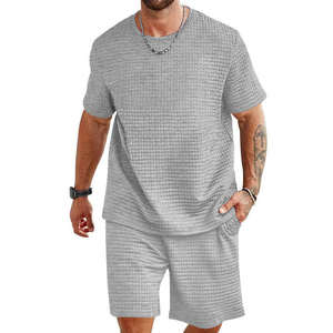 Nuevo Conjunto de Verano de 2 Piezas para Hombre, Estilo Casual, Manga Corta, Alta Calidad, Conjunto de Pantalones Cortos a Juego para Hombre - Product Image 5