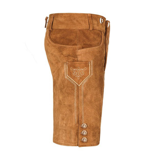 Shorts bavarois en polyester pour hommes, style Lederhosen, avec bretelles, pour l'Oktoberfest, costume de festival de la bière allemande, écologique, vente en gros - Product Image 3