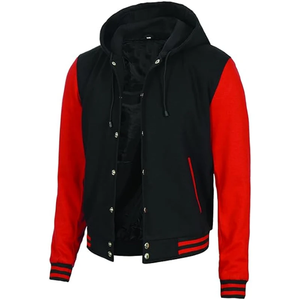 Veste de baseball ample à manches longues avec broderie personnalisée et patchwork, style streetwear, grande taille, respirante - Product Image 1