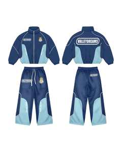 Ensemble coupe-vent noir personnalisé, vêtements de sport actifs, survêtement imperméable, coupe-vent léger, ensemble de survêtement pour hommes - Product Image 2