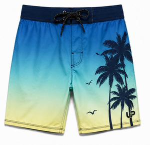 Shorts de Playa para Hombre con Estampado de Palmeras Tropicales, Secado Rápido, Trajes de Baño Personalizados 100% Algodón Poliéster, Ropa de Surf OEM ODM al por Mayor - Product Image 1