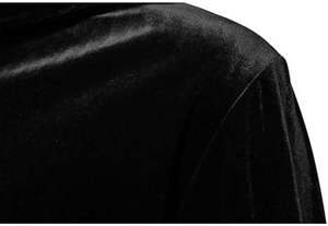 Jogging Hoodie Zipper Up Drop Shoulder Oversized <b>Sweatshirts</b> Zip Up <b>Velour</b> Velvet Black Hooded OEM Bulk Services Wholesale Buy - Product Image 6