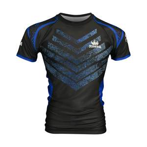 Rashguard Mawra de haute qualité, design personnalisé, tissu polyester/spandex, UPF50, respirant, maillot de compression court pour MMA - Product Image 1