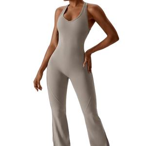 Monos sin mangas para mujer 2026, ligeros, de nailon y elastano, para yoga, con efecto fruncido, ideales para entrenar. - Product Image 1