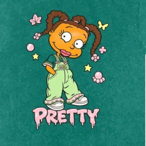 AKA Pretty Susie Tee Green Women Graphic T Shirt Short Sleeve Crew Neck Sorority Inspired Casual Streetwear Fashion Top Everyday - Product Image 6
