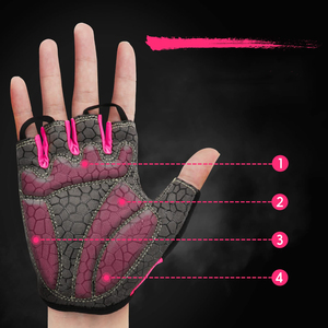 Gants de cyclisme d'été demi-doigts à fermeture auto-agrippante, confortables, séchage rapide, pour la course à haute vitesse, respirants, antidérapants - Product Image 2