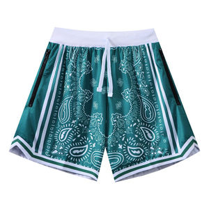 Shorts de sport pour hommes, style streetwear, logo personnalisé, couleur unie, écologiques, séchage rapide, polyester noir, côtés en mesh, pour le basketball - Product Image 3
