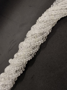 Natural Faceted <b>Crystal</b> Quartz Rondelle Shape Gemstone 8 mm <b>Beads</b> 16 Inches Strand Manufacturer Supplier Wholesale Jewelry - Product Image 2