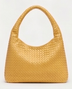 Sac fourre-tout hobo en cuir véritable tressé pour femme, personnalisé, de luxe, avec fermeture éclair et bandoulière simple à chaînes – Vente en gros - Product Image 1