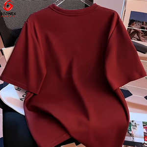 Camiseta de Mujer con Cuentas de Perlas, Talla Grande, Manga Corta, Cuello Redondo, Estilo Casual, Color Personalizado, Logotipo Personalizado, Talla Personalizada, Venta al Por Mayor - Product Image 3