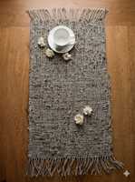 Chemin de table en macramé bohème en coton, motif géométrique, fait main, décoration d'intérieur