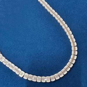 Collier chaîne à maillons personnalisé en moissanite VVS taille brillant rond, en argent sterling 925, bijoux de luxe style hip-hop glacé - Product Image 2