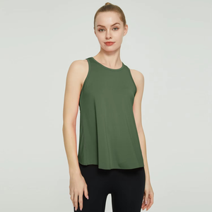 Camiseta Deportiva de Tirantes para Mujer, con Encaje, Transpirable, de Secado Rápido, 100% Poliéster, Color Sólido, Venta al Por Mayor - Product Image 2