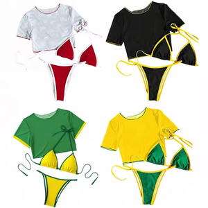 Bikini personalizado OEM, conjunto de bikini con logo personalizado, traje de baño suave y elástico para mujer, precio de fábrica, etiqueta privada, entrega rápida - Product Image 1